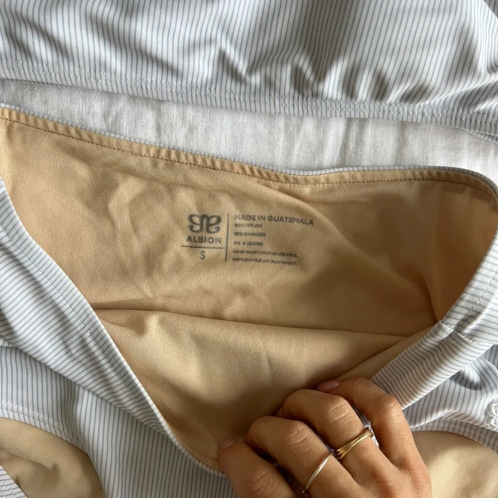 Albion White Ribbed Ruffle-Strap Bikini Set - Picture 5 of 7